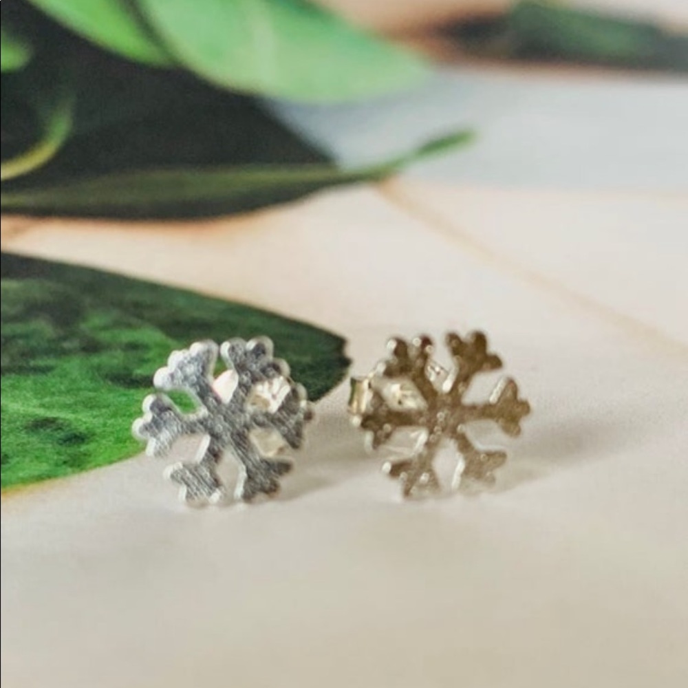 Sterling Snowflake Earrings
